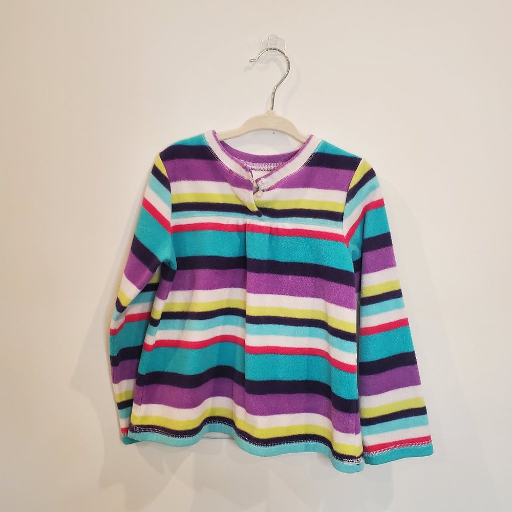 4T Jumping Beans Fleece Striped Pullover
